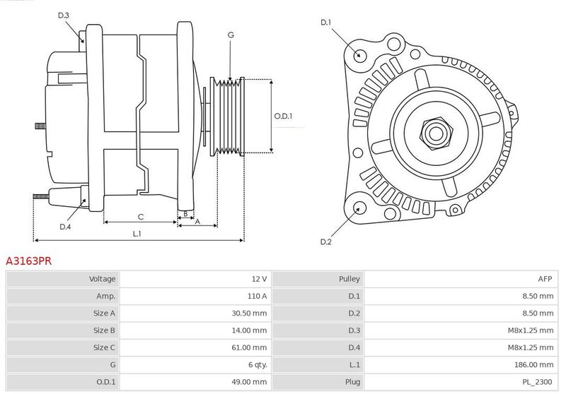 *ALTERNATOR 12V 150A Z KOLEM AFP|16:00-ig rend. BP másnap, vidék +1 nap 2025.12.5