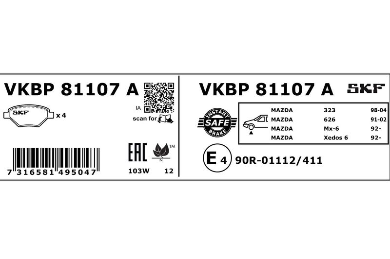 BRAKE - BRAKE PAD PV|25-04